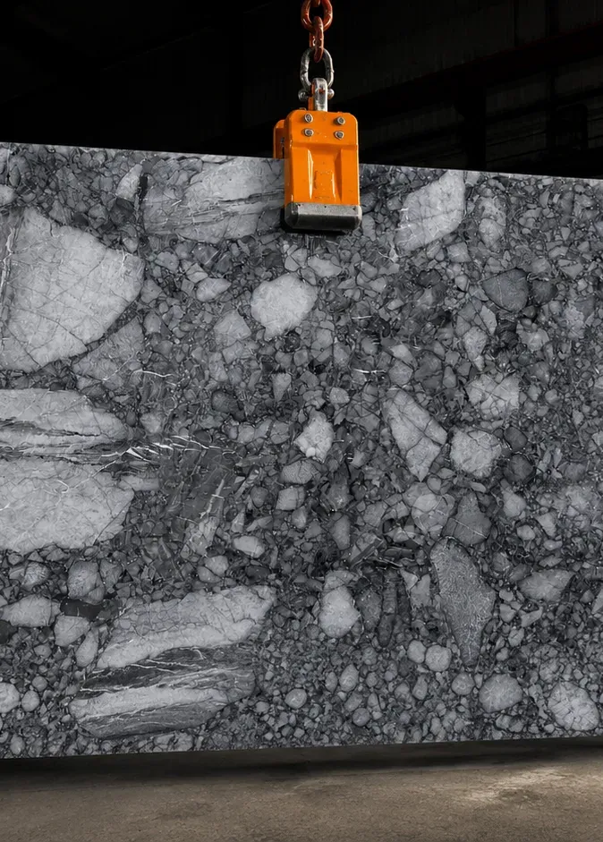 Aragonite applied in an interior