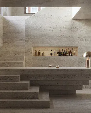 Beige Travertine detail