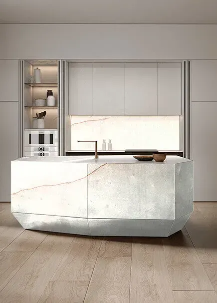 Crema Delicatus Onyx applied in an interior