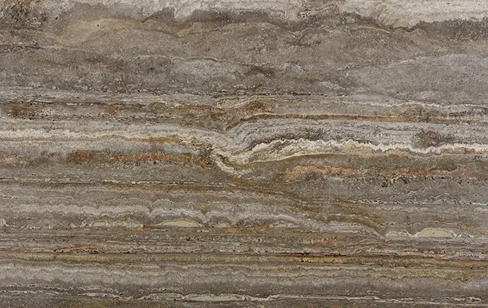 Grey Silver Travertine polished slab