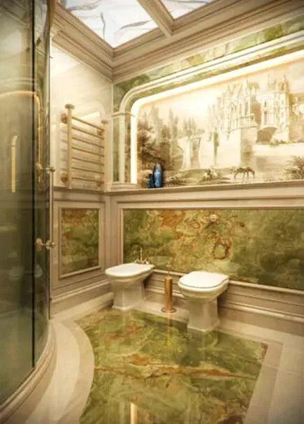 Jade Green Onyx applied in an interior