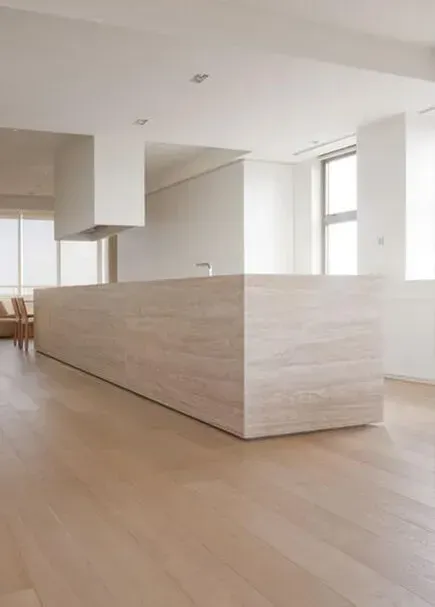 Noche Travertine applied in an interior