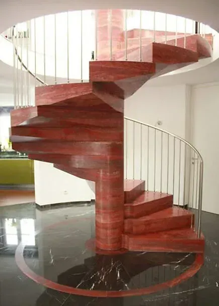 Rossa Gold Travertine applied in an interior