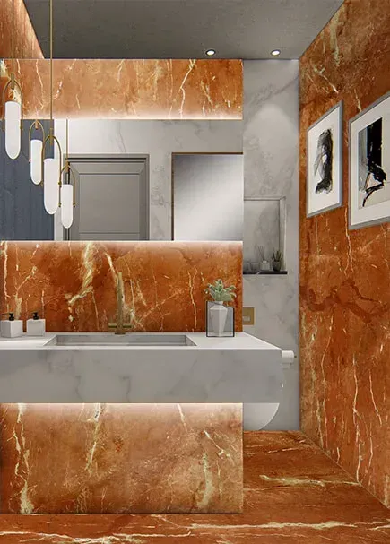 Rosso Alicante applied in an interior