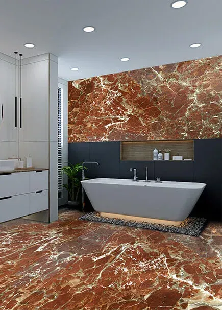 Rosso Espanol applied in an interior