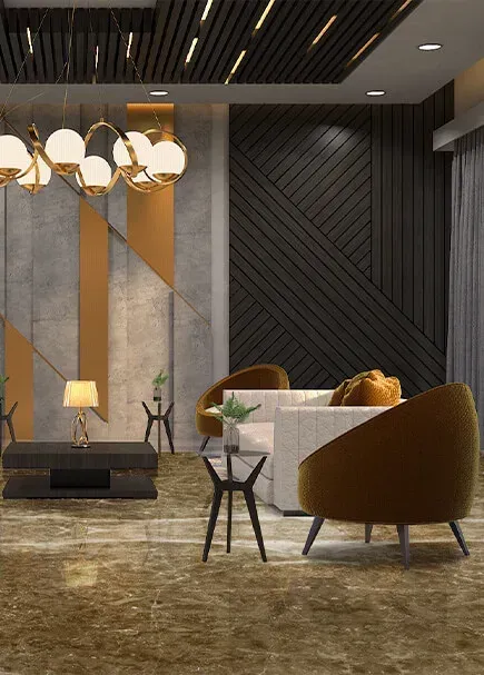 Silver Cloud applied in an interior