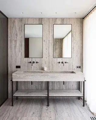 Silver Travertine detail
