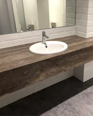 Titanium Travertine detail
