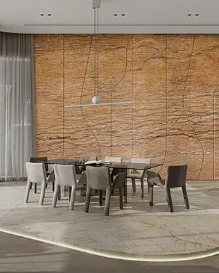 Walnut Travertine detail