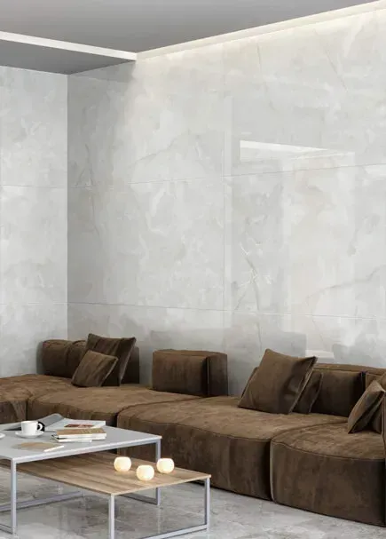 White Onyx applied in an interior