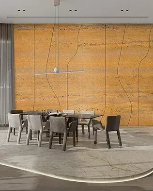 Yellow Travertine detail